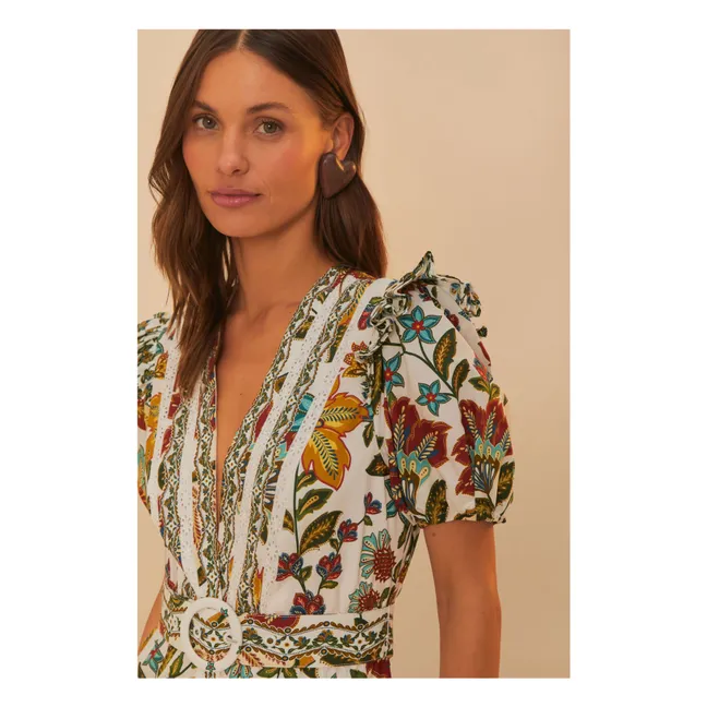 Vestido botánico | Blanco Roto