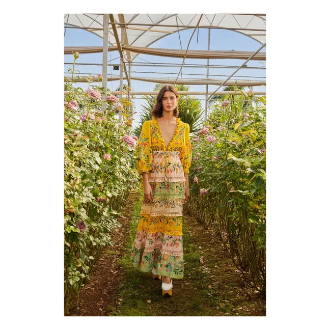 Vestido Delicate Flowers | Amarillo