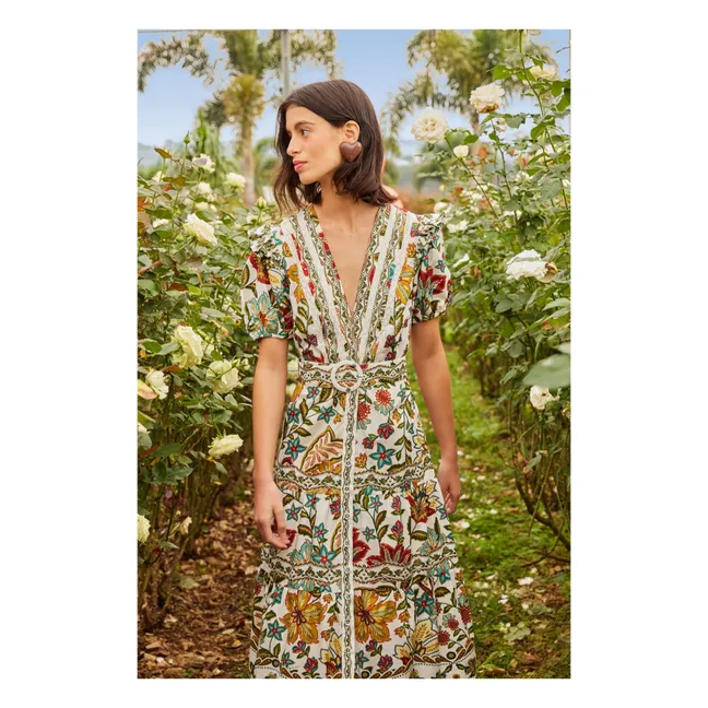 Vestido botánico | Blanco Roto