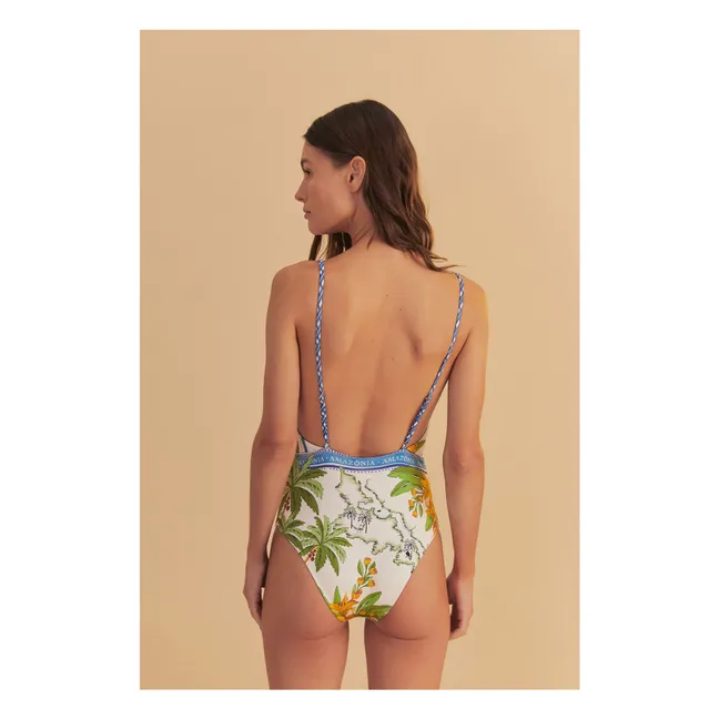 Maillot 1 Pièce Tropical Destination | Blanc cassé
