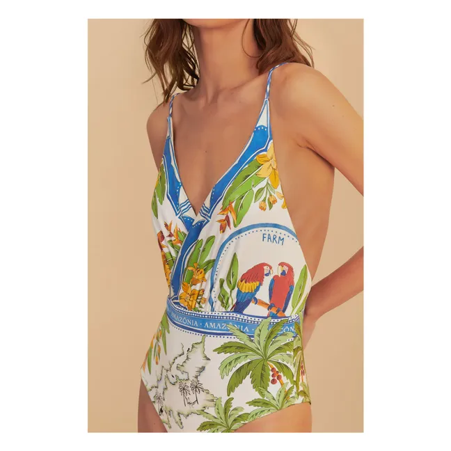 Maillot 1 Pièce Tropical Destination | Blanc cassé