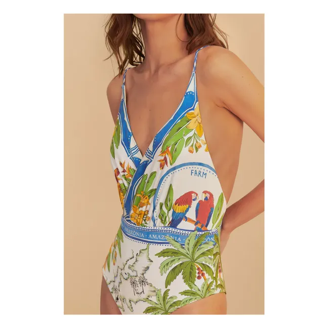 Tropical Destination 1-Piece Swimsuit | Off white