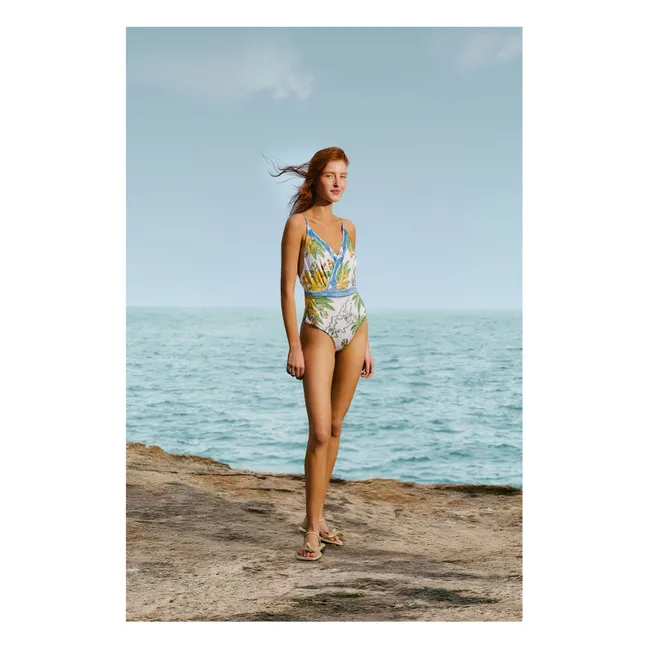Tropical Destination 1-Piece Swimsuit | Off white
