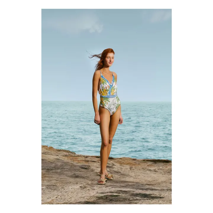 Maillot 1 Pièce Tropical Destination | Blanc cassé- Image produit n°1