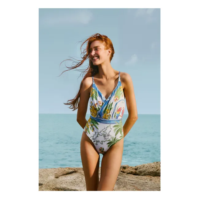 Maillot 1 Pièce Tropical Destination | Blanc cassé
