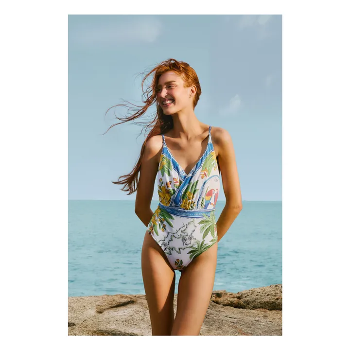 Traje de baño de 1 pieza Tropical Destination | Blanco Roto- Imagen del producto n°0