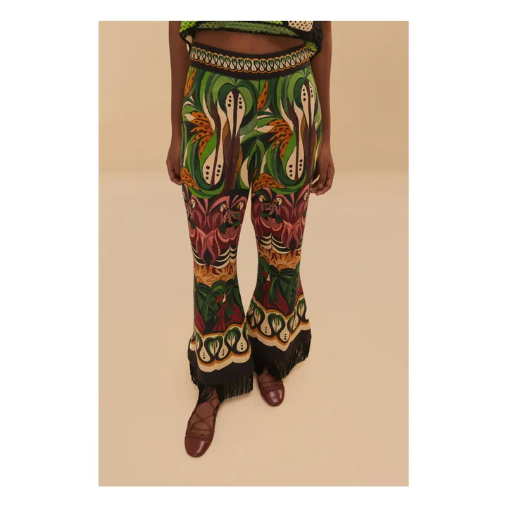 Coconut Tree Flow Pantalones de lino | Verde- Imagen del producto n°1