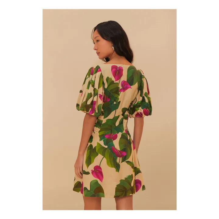 Robe Anthurium Leaves Lin | Vert- Image produit n°2