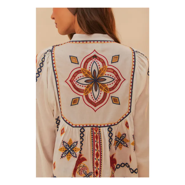 Blusa bordada Marys Tiles | Blanco Roto