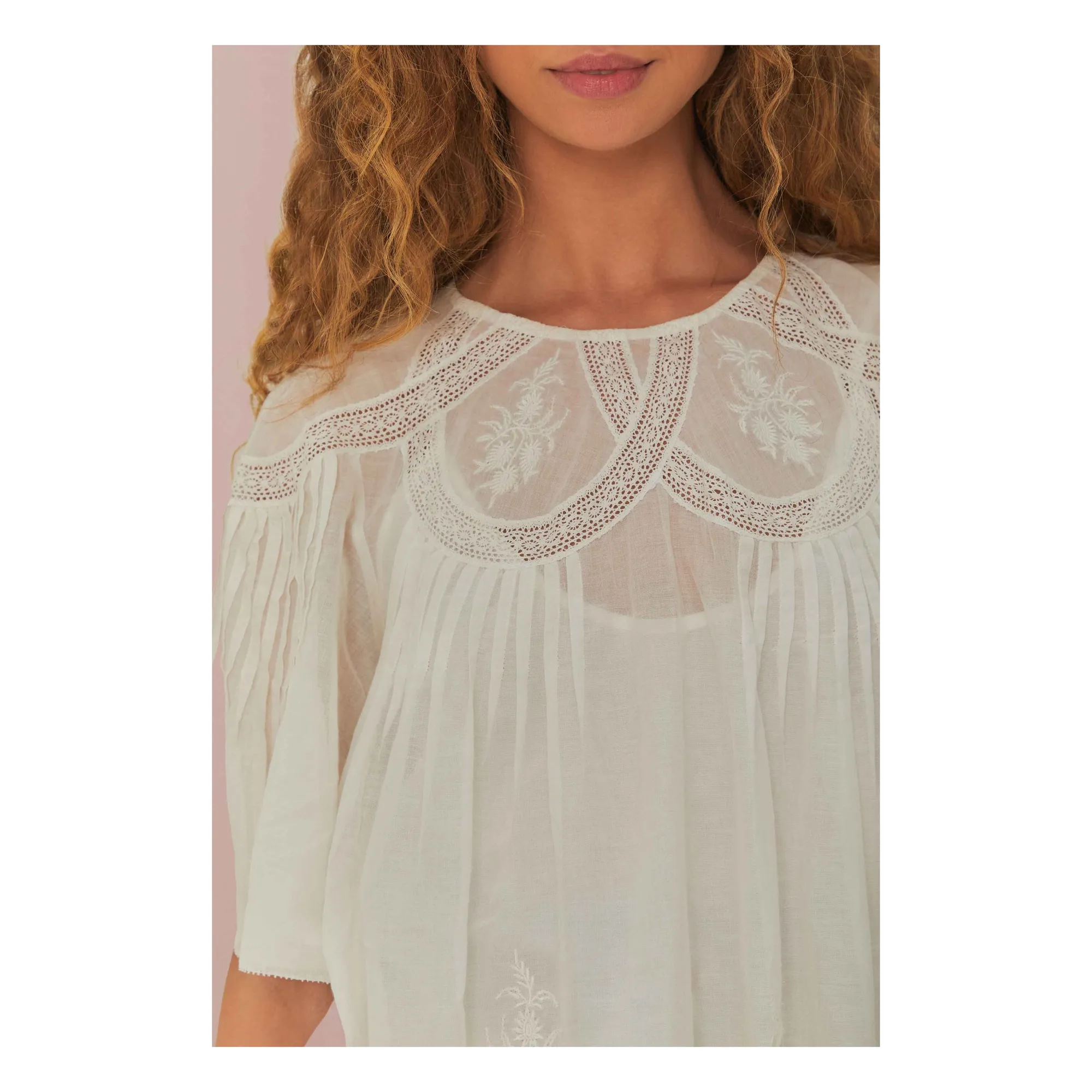 Blouse Brodée | Blanc cassé- Image produit n°3