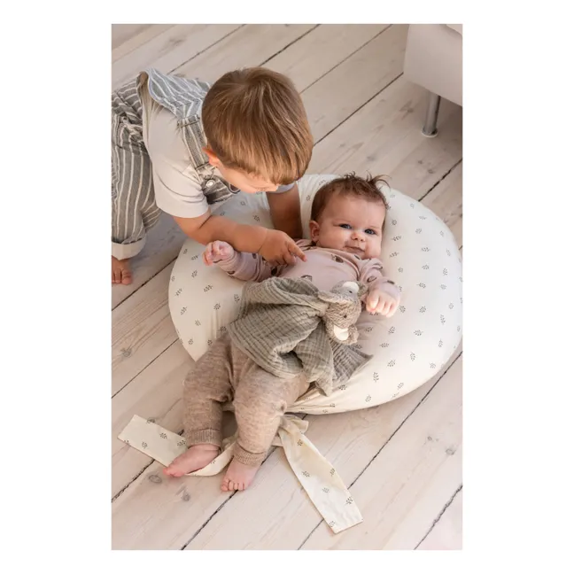 Coussin d'allaitement Sophora Leaves | Blanc