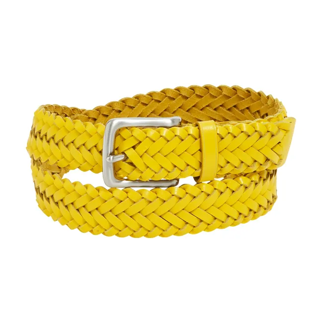 Cinturón trenzado 3 cm | Amarillo