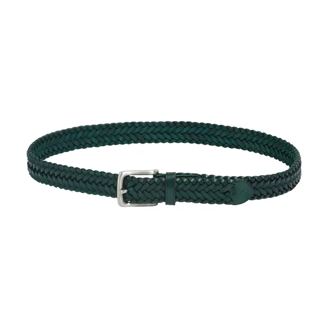 Cinturón trenzado 3 cm | Verde Oscuro
