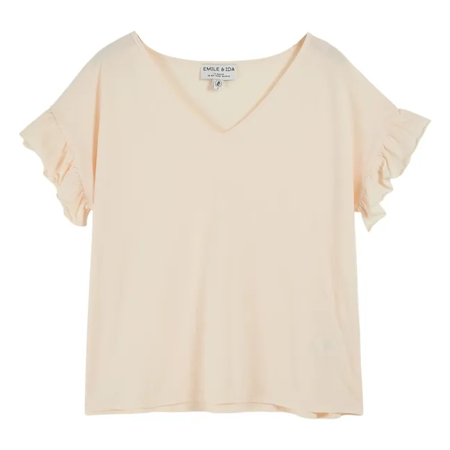 T-shirt in cotone organico Babio | Crema