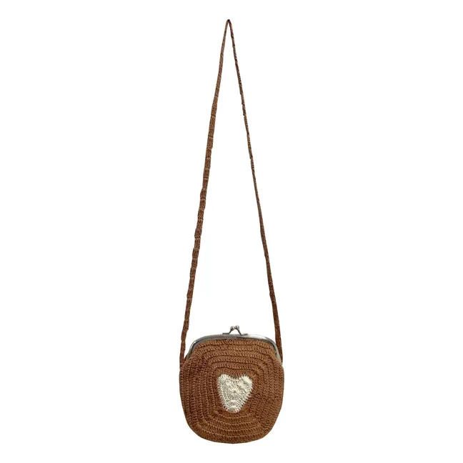 Borsa a tracolla con cuore | Beige
