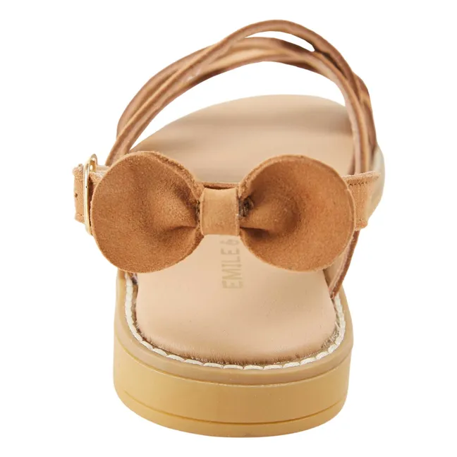 Sandales Croisillons Cuir | Camel