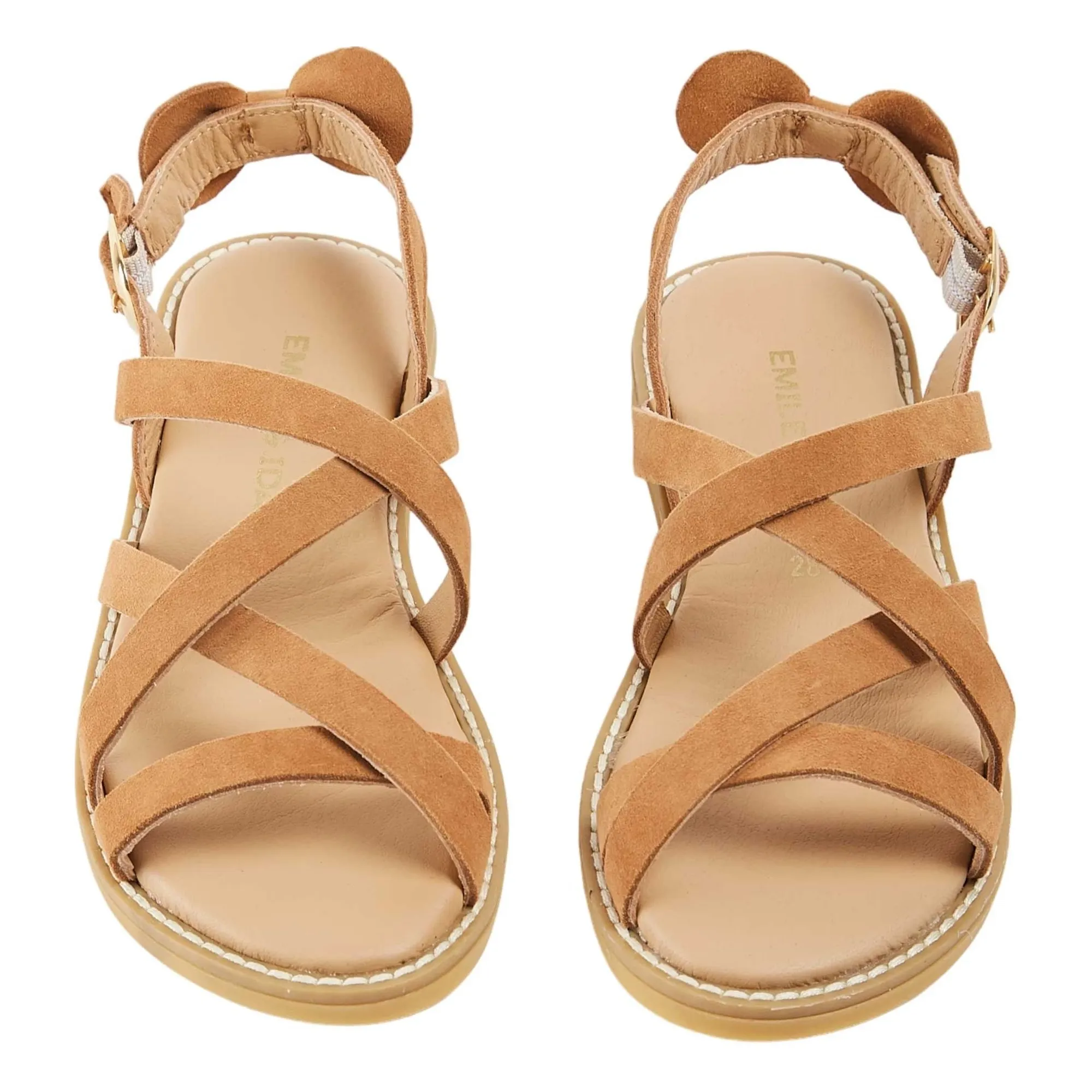 Sandales Croisillons Cuir | Camel- Image produit n°0
