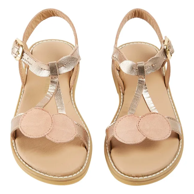 Sandalen Kirsche Leder | Blassrosa