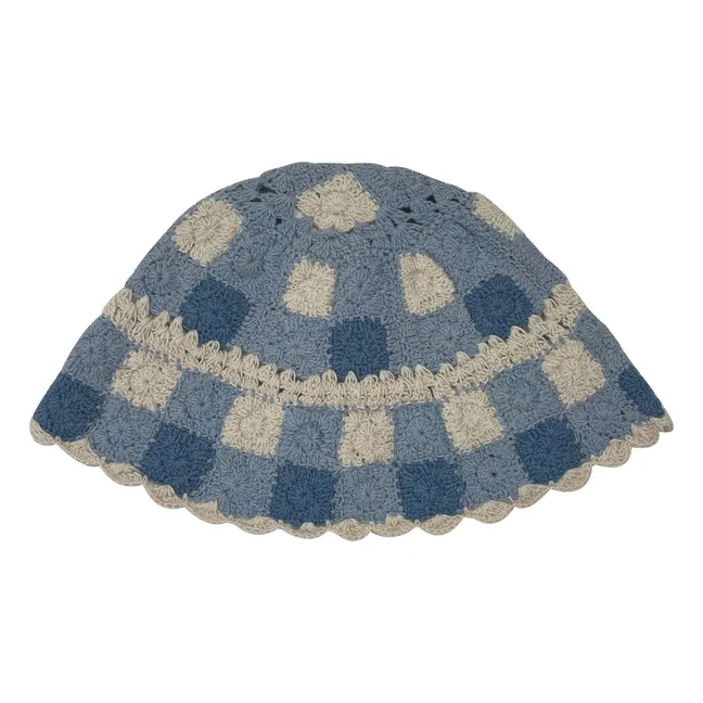 Vichy-Hut Häkeln | Blau