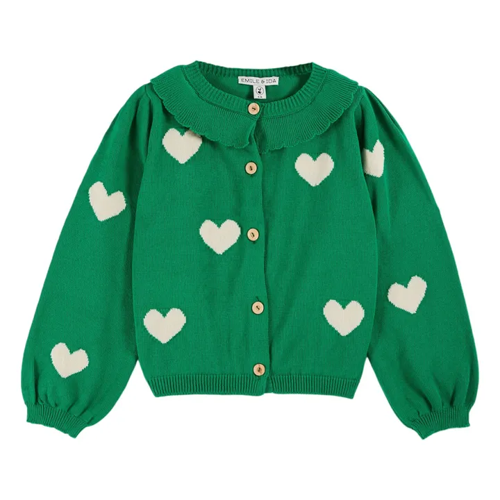 Chaqueta Corazón de algodón orgánico | Verde- Imagen del producto n°4
