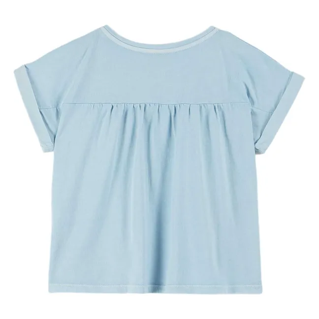 T-Shirt Teinture Naturelle Coton Bio | Bleu ciel