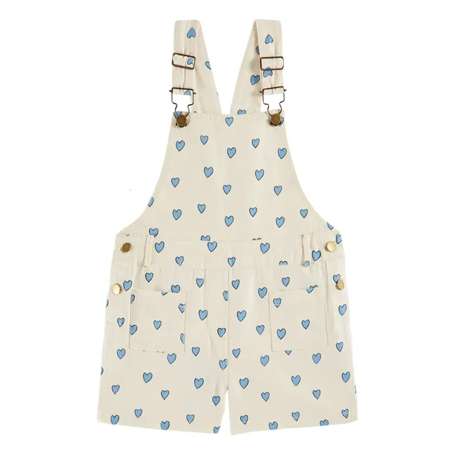 Heart dungarees | Cream