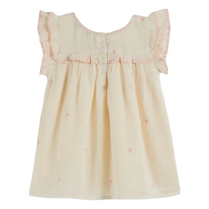 Robe Brodée | Crème- Image produit n°1