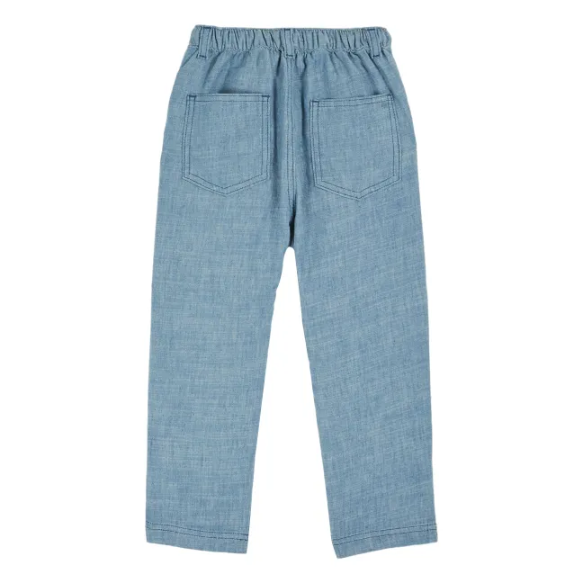 Chambray pants | Blue