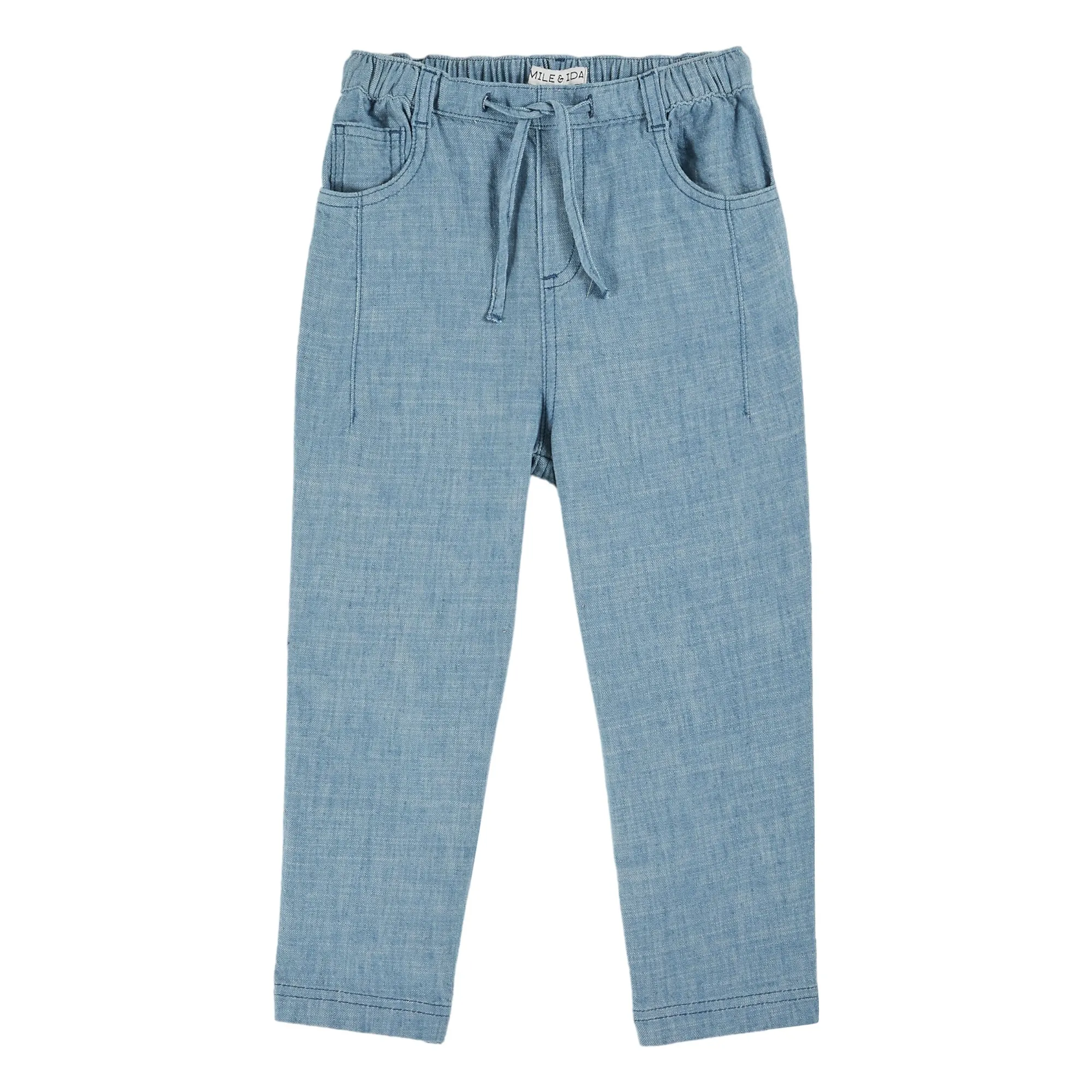 Emile Et Ida Blue Chambray Pants