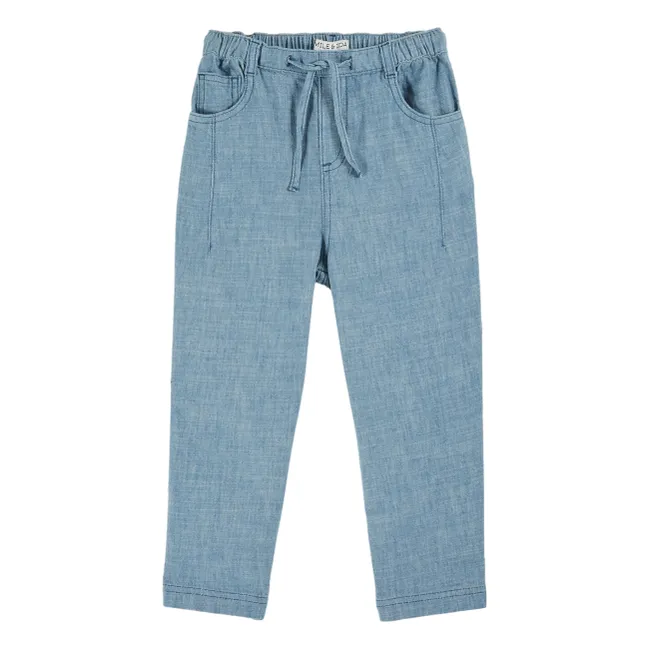 Chambray pants | Blue