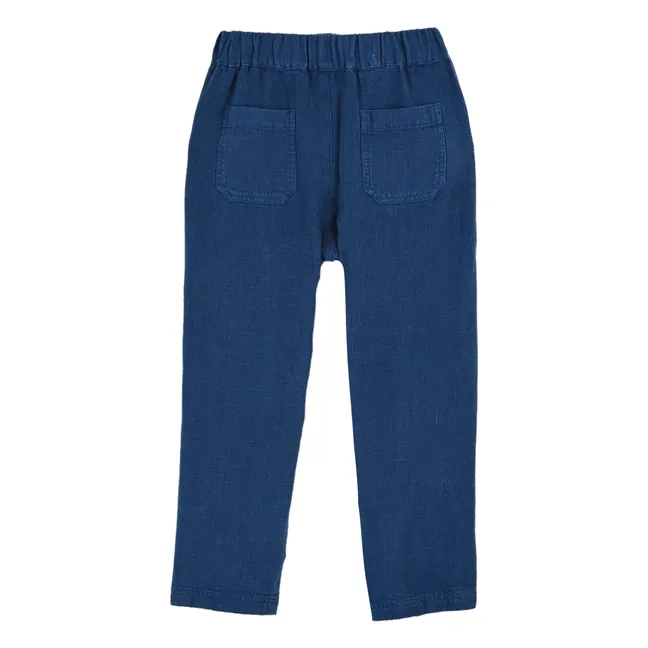 Pantalon Lin | Bleu marine