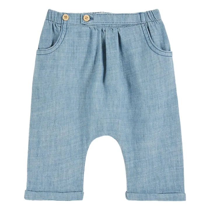 Sarouel Chambray | Bleu Clair- Image produit n°0