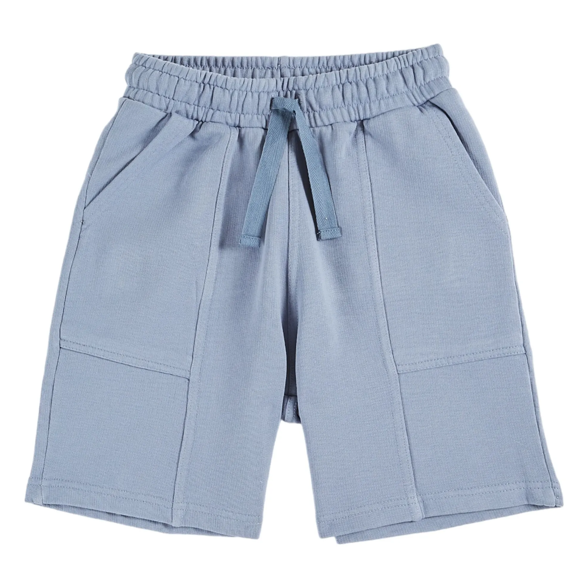 Emile Et Ida Boys Lavender Organic Cotton Fleece Shorts