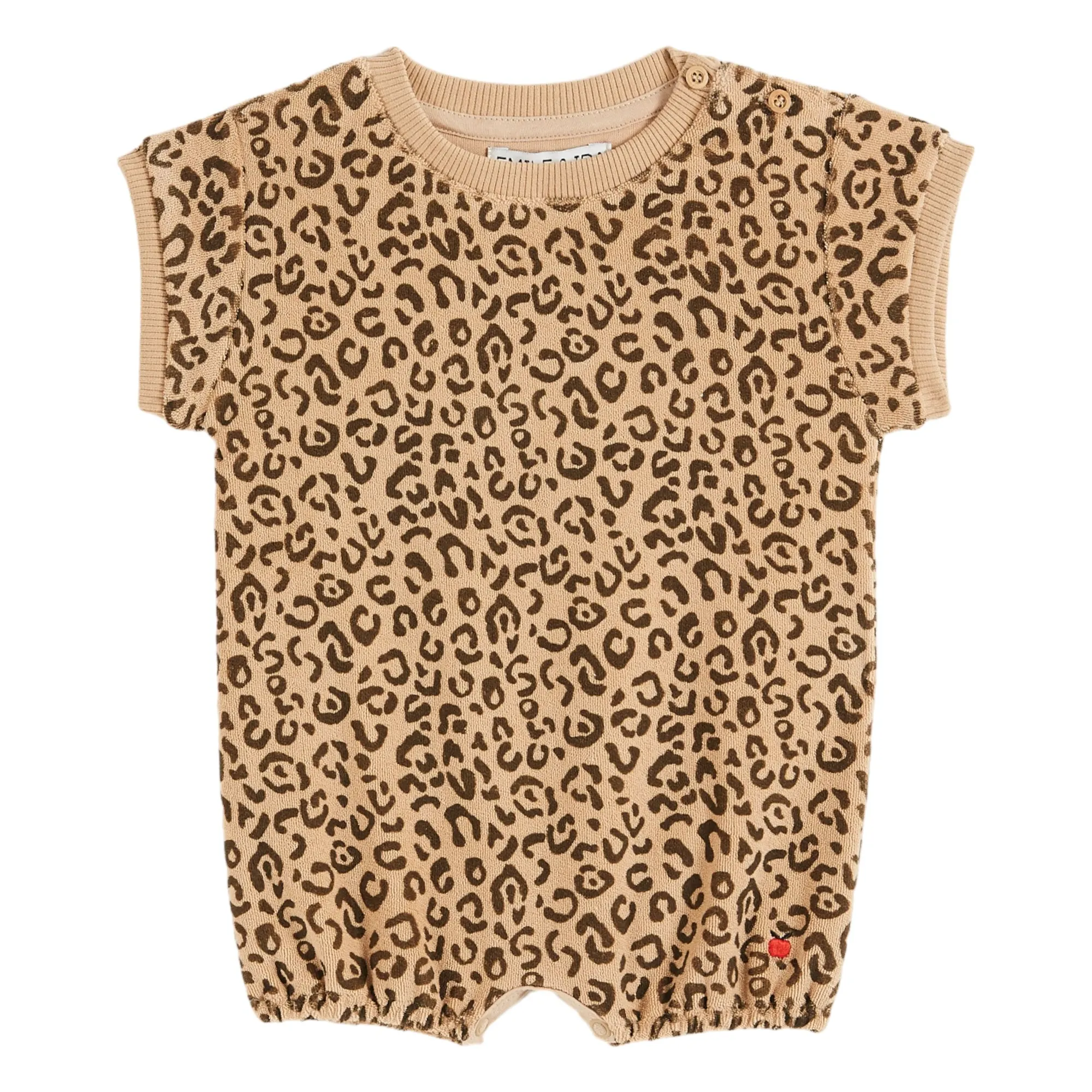Emile Et Ida Beige Leopard Romper