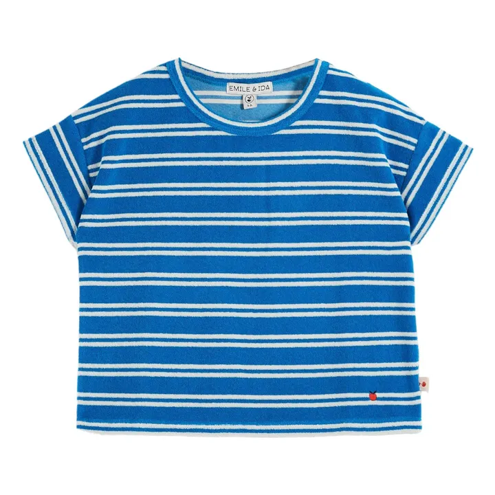 Terry Stripe T-Shirt | Blue- Product image n°1