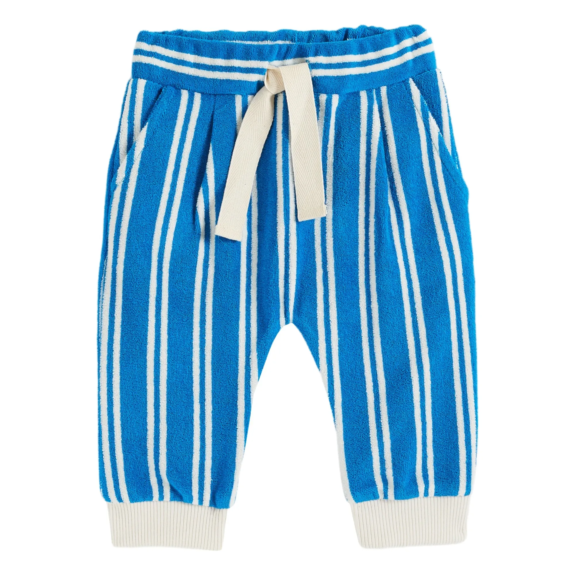 Emile Et Ida Boys Blue Terry Stripe Jogger