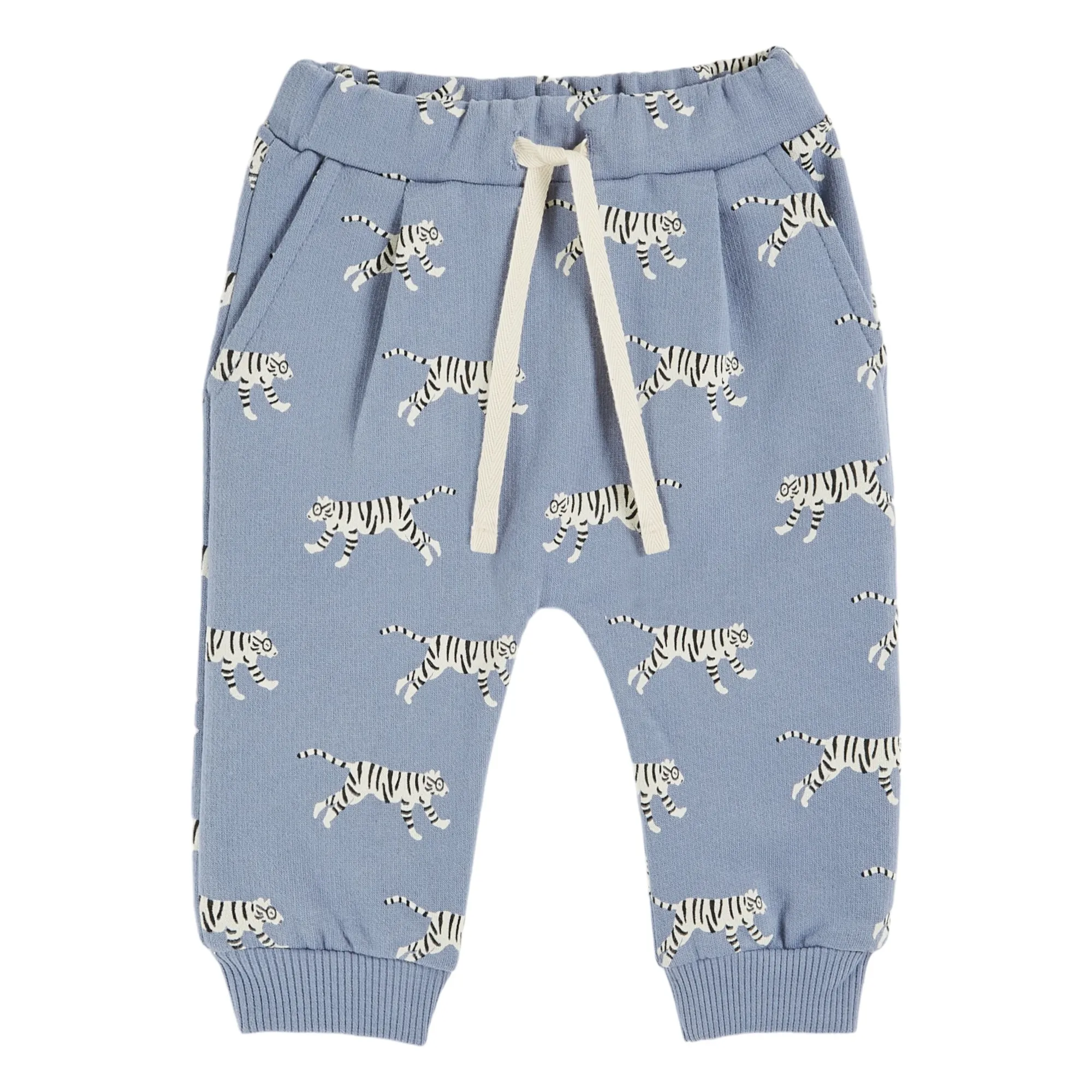Emile Et Ida Boys Lavender Organic Cotton Tiger Jogger