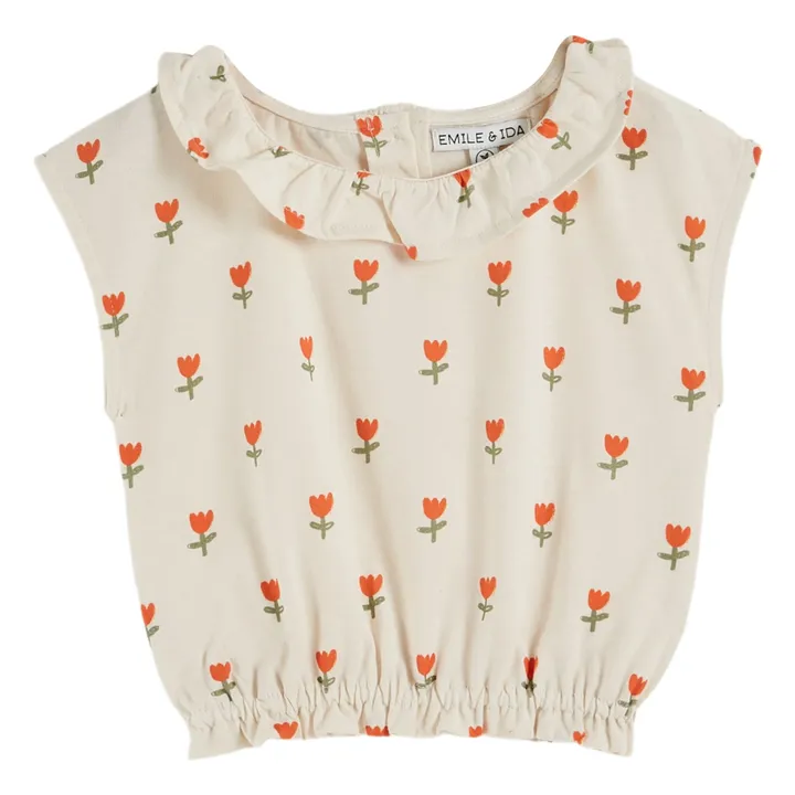 T-Shirt Collerette Grande Tulipe | Crème- Image produit n°0