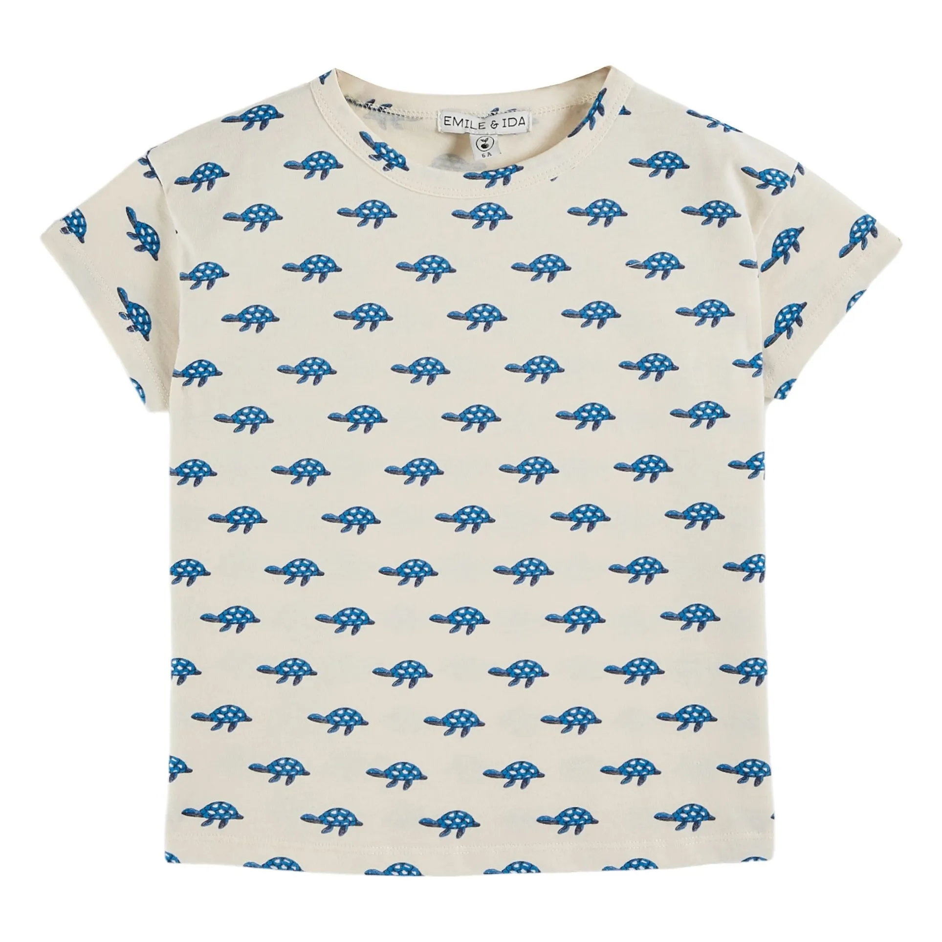 Organic Cotton Turtle T-Shirt | Ecru- Product image n°1