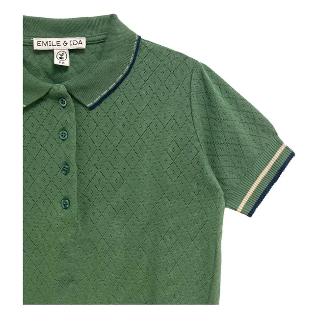 Polo Pointelle | Chrome green