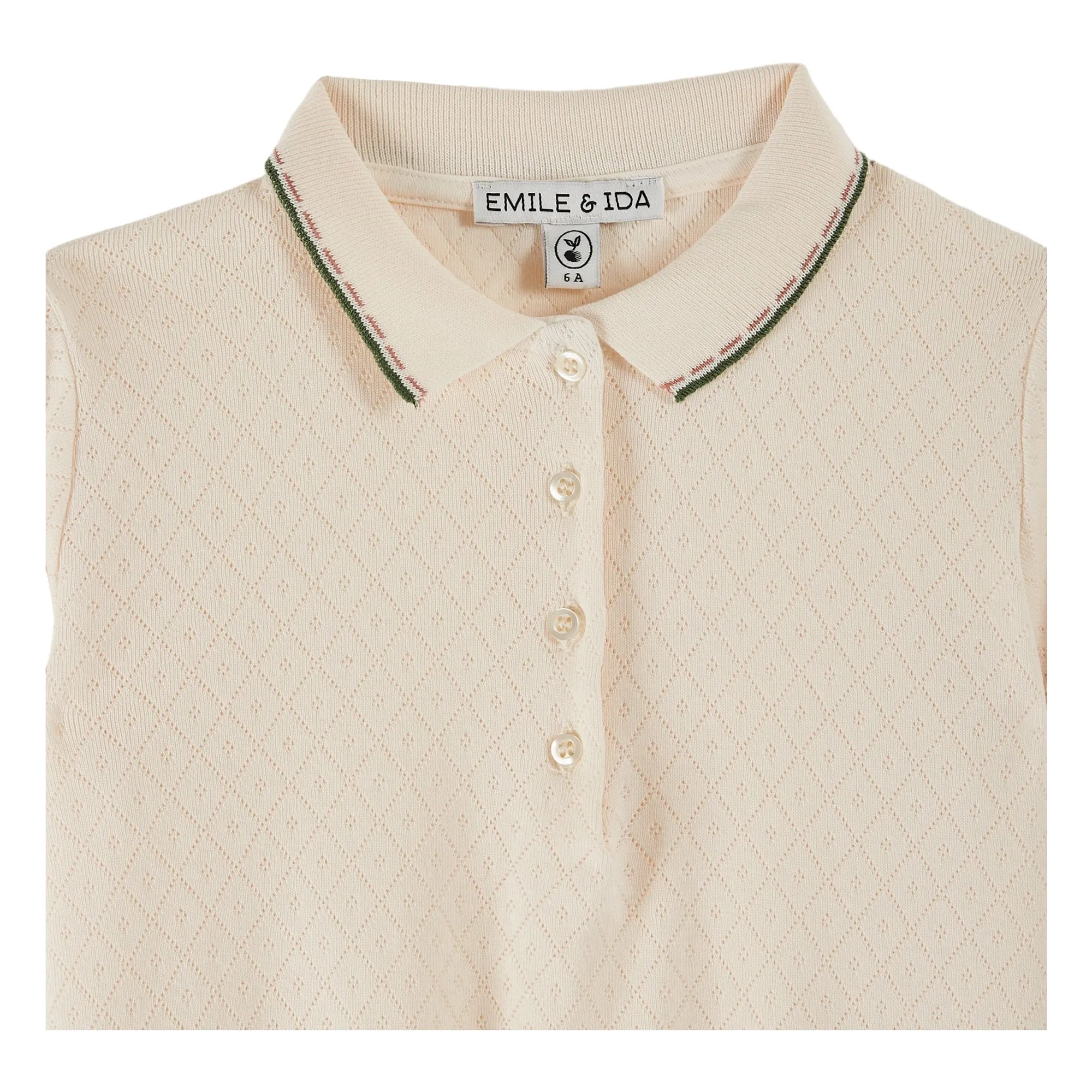Polo Pointelle | Crème- Image produit n°2