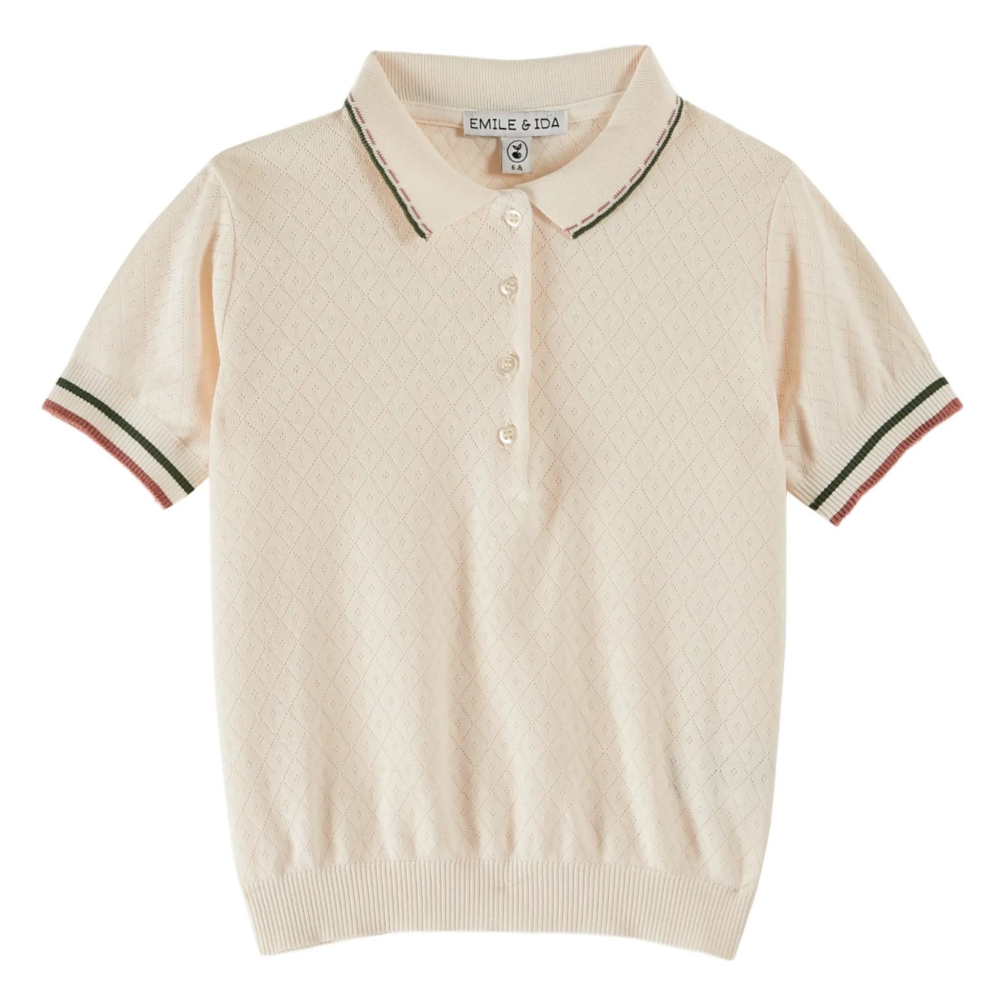 Polo Pointelle | Crème- Image produit n°1