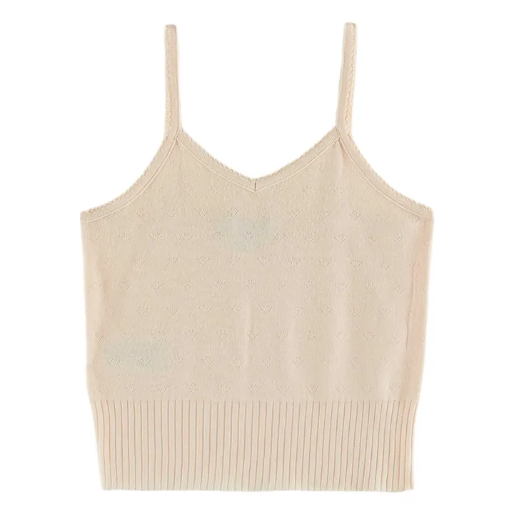 Débardeur Pointelle | Crème- Image produit n°0
