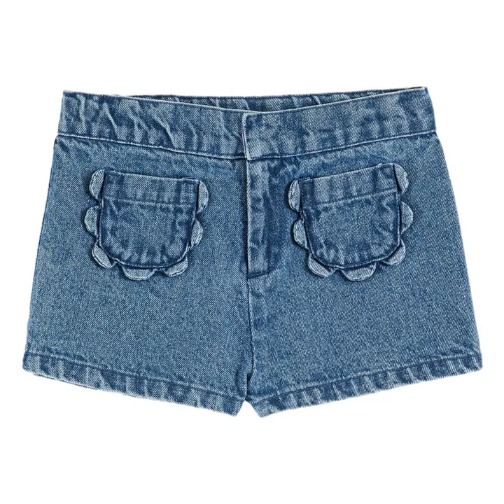 Short Fleurs | Denim- Product image n°0