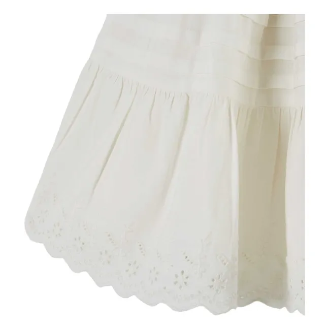 Gonna in broderie anglaise | Bianco