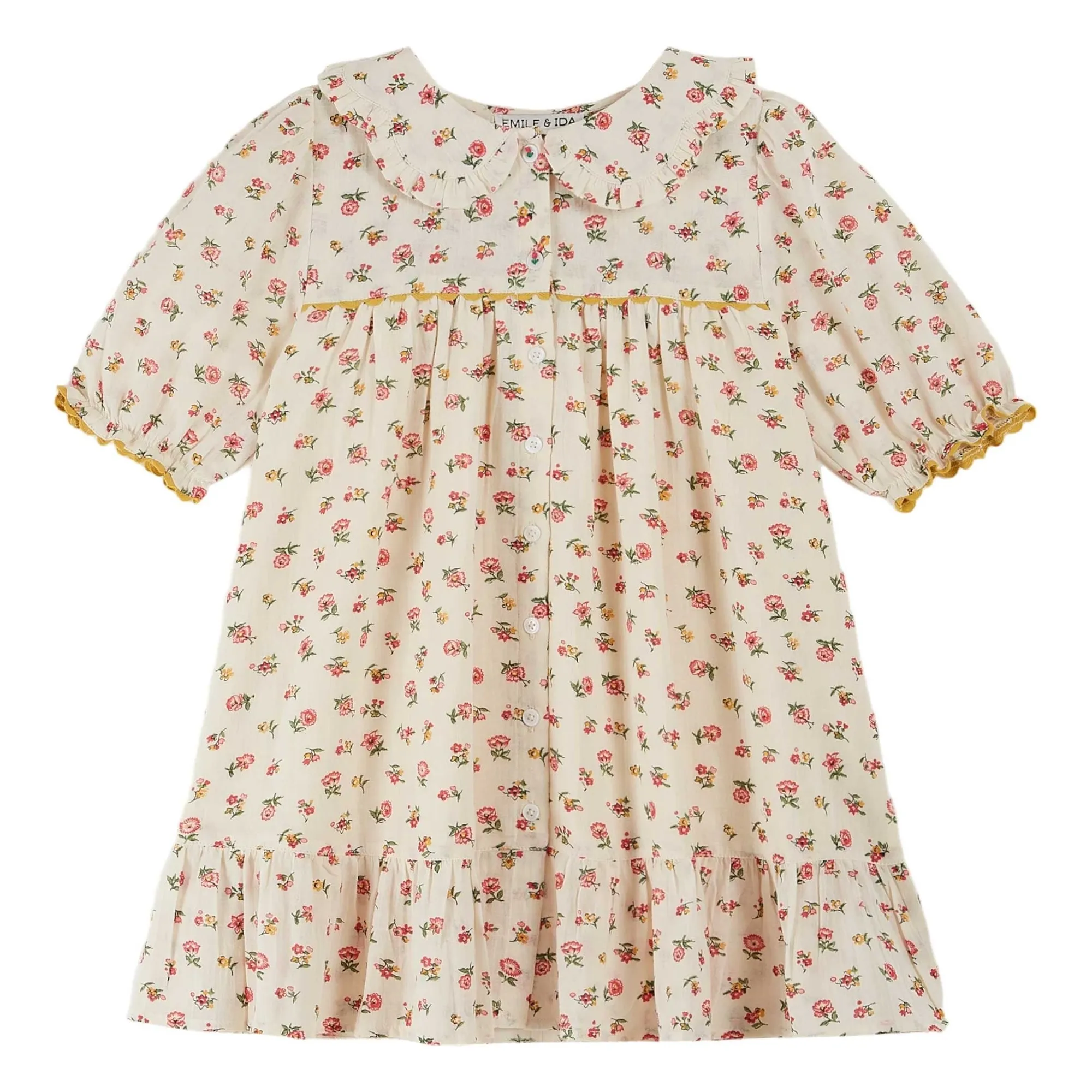 Emile Et Ida Ecru Floresco Dress