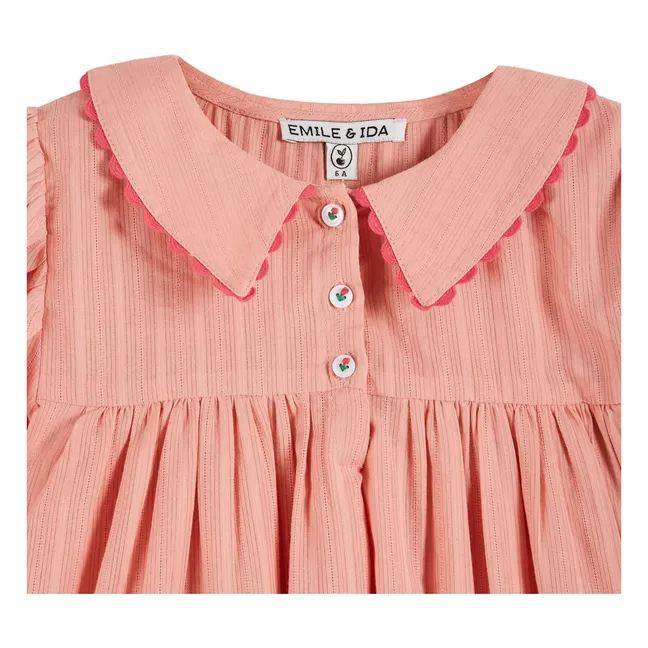 Embroidered dress | Peach