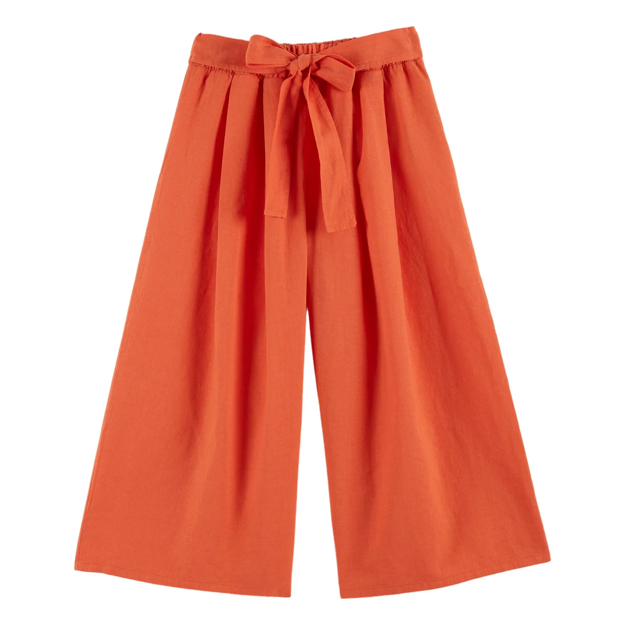 Emile Et Ida Girls Red Linen Pants
