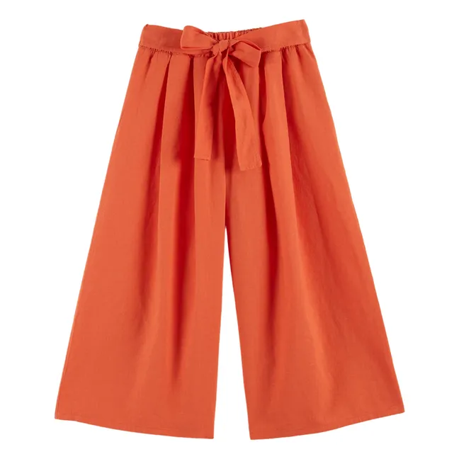 Pantalon Lin | Rouge
