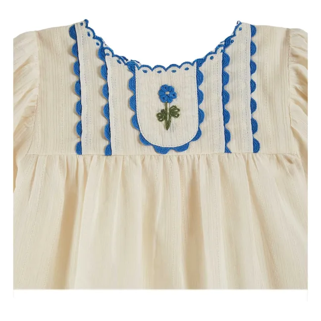 Blouse Brodée Main | Ecru